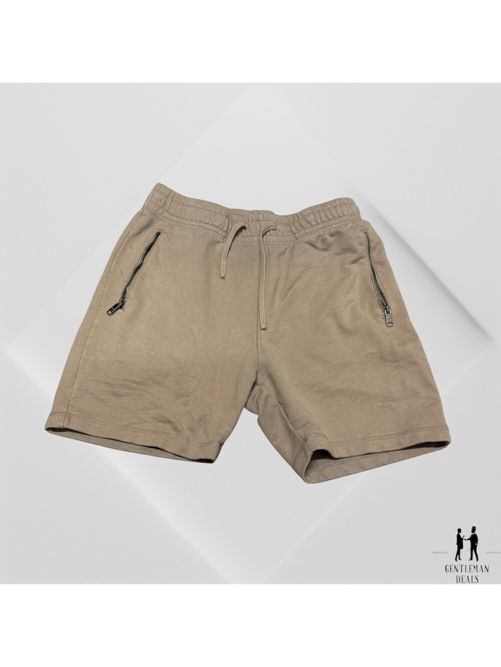 Maison Article Premium Essentials Sweat Shorts Mens Large Light Brown Heavy